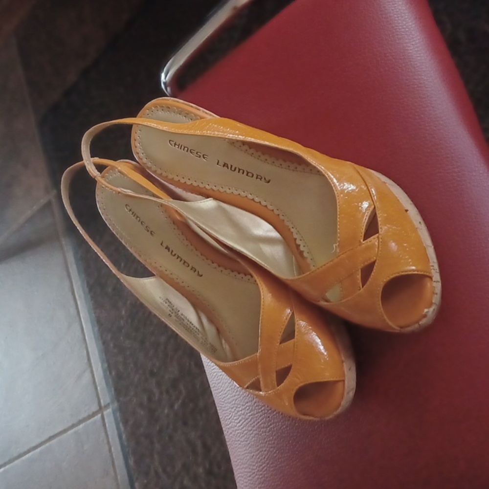 Orange Chinese Laundry Wedge